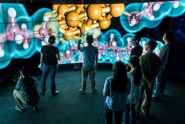 CAVE2 system with team members