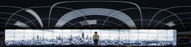 CAVE2 fisheye image converted to panorama