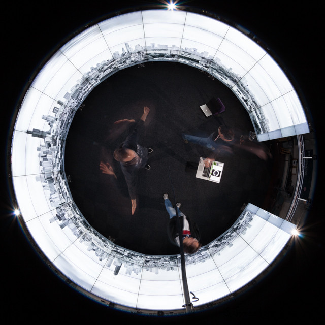 CAVE2 fisheye slow shutter ghost effect