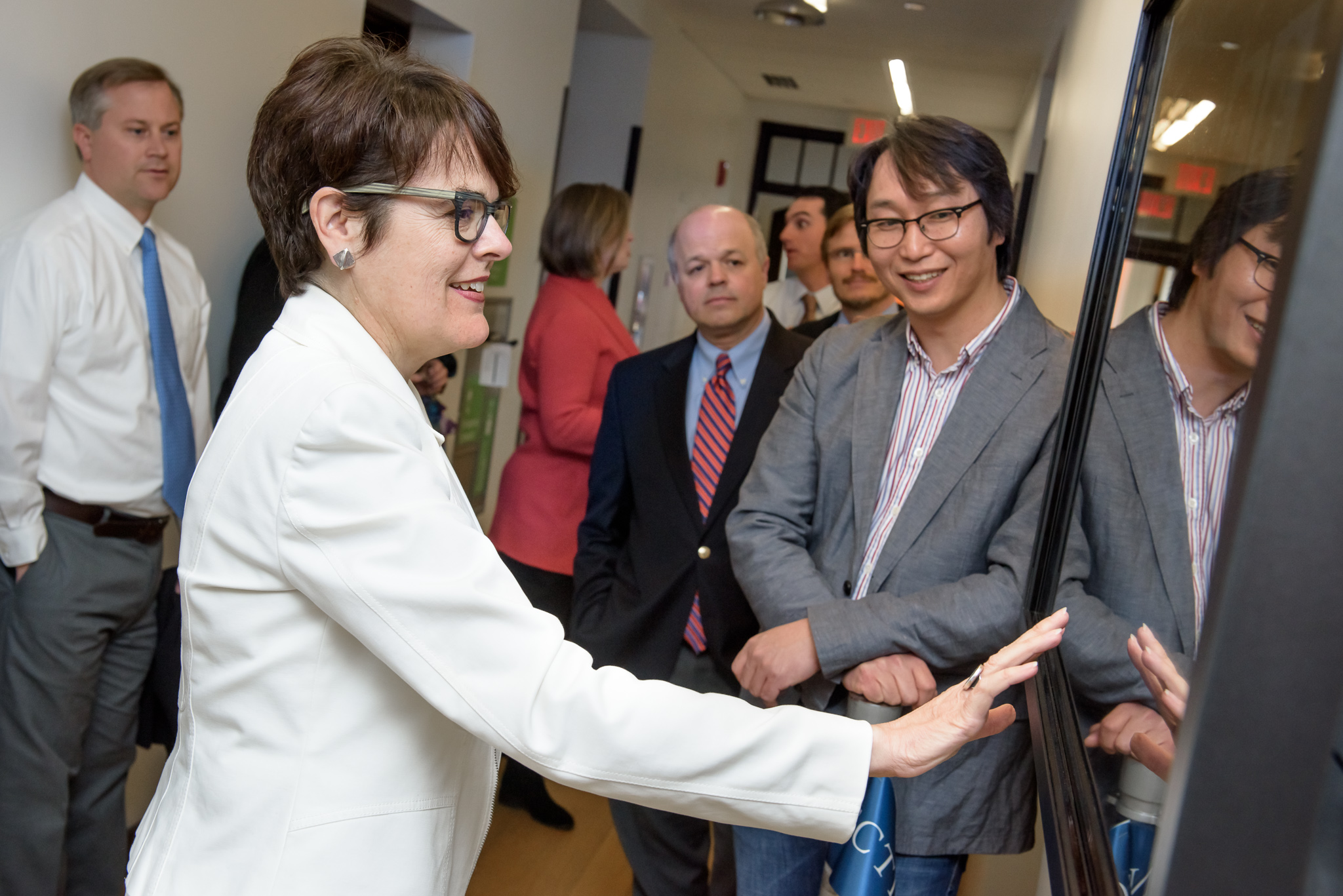 CS Interactive Display Board with President Bergeron