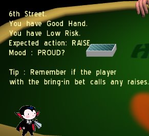 Game hotspot areas for tips and opponent reactions