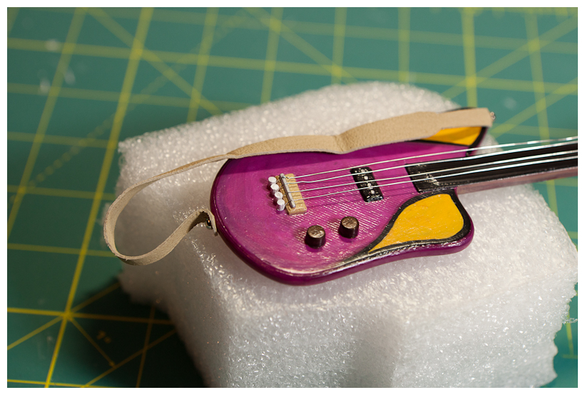 Guitar with added details and strap