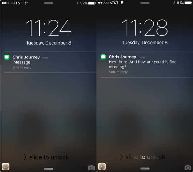 Attentional Costs of Different Notification Types