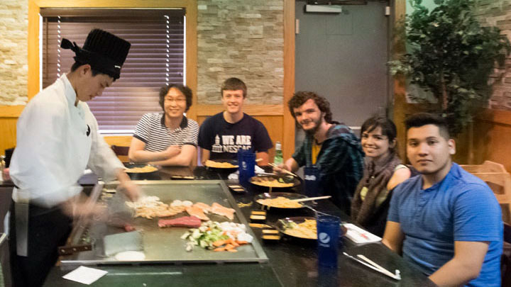 Visualization Wall team celebration dinner